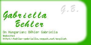 gabriella behler business card